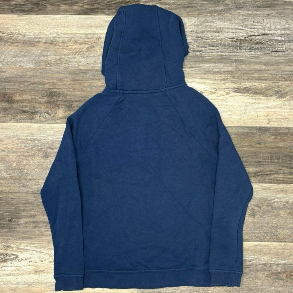 Nike Sportswear Hoodie Rally‎ Funnel Neck Blue Silver Womens M Swoosh Pullover - Picture 3 of 9